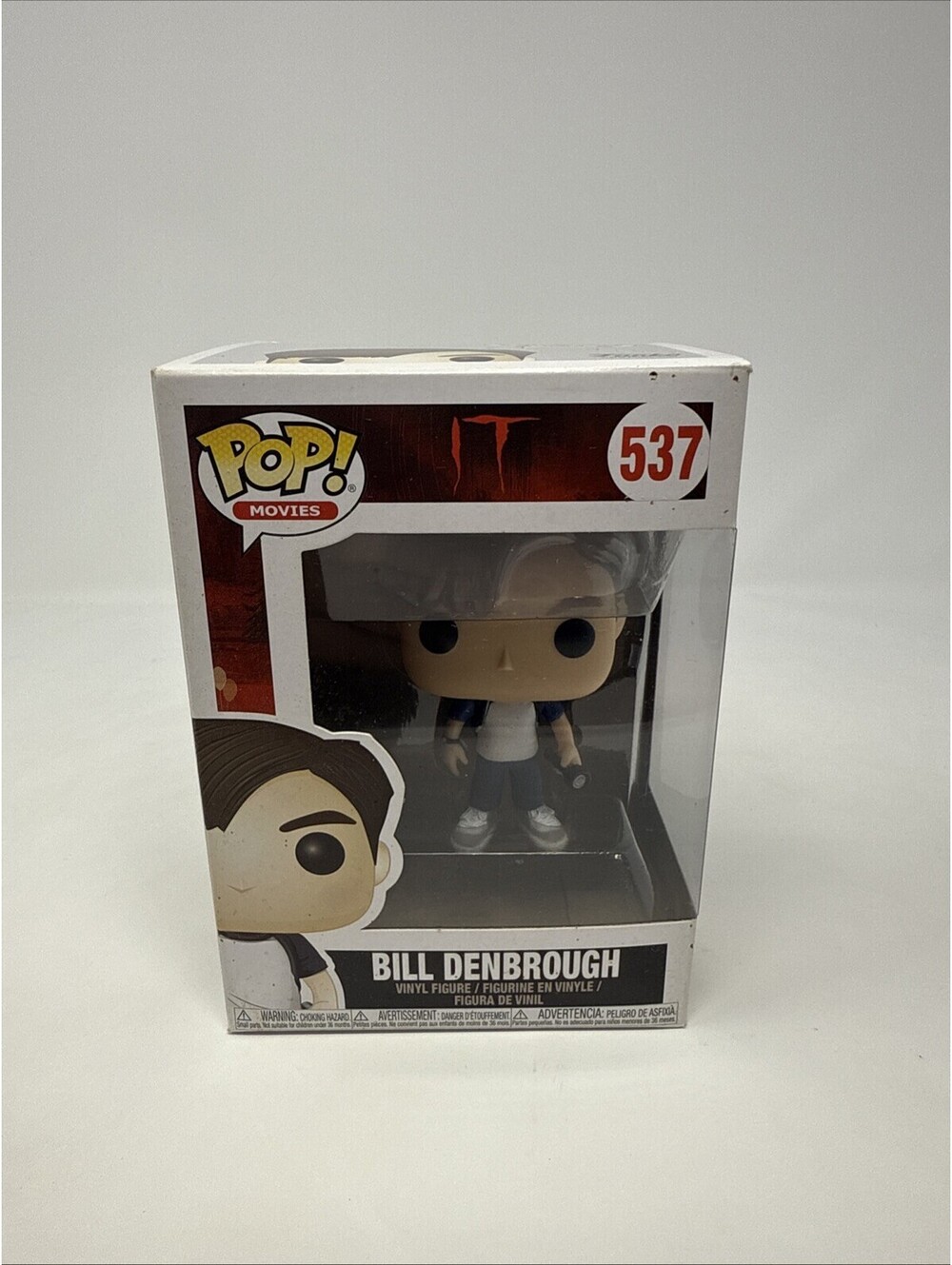 Funko Pop! Movies IT Bill Denbrough #537 Flashlight Horror Vinyl Figure